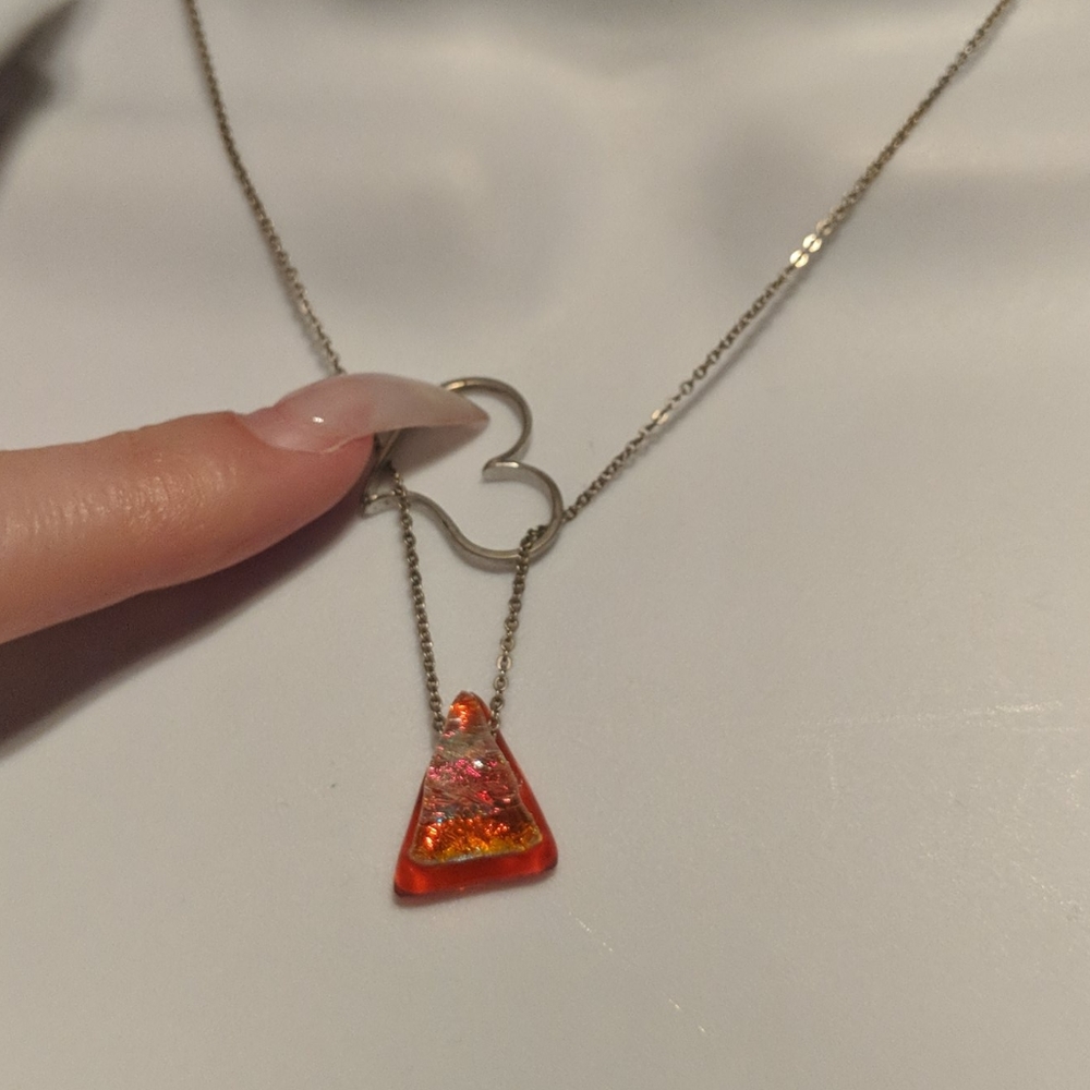 Glass heart necklace - Picture 3 of 4